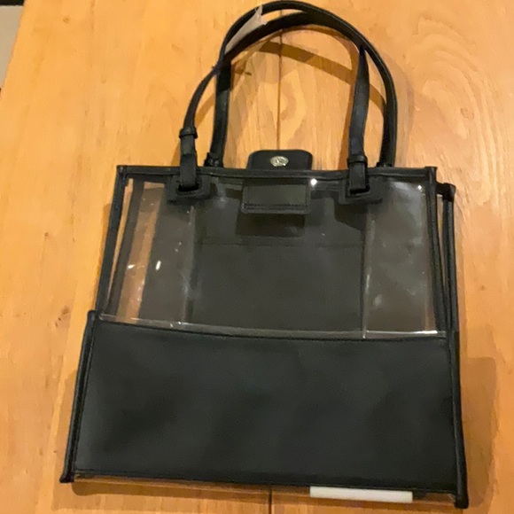 NWT Lord &Taylor vinyl clear tote - Picture 3 of 5